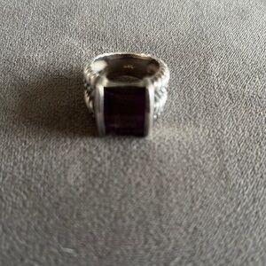 925 sterling silver amethyst ring